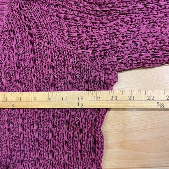 Sonoma Magenta Ribbon Open-Front Cardigan - size Large - Women's - Picture 5 of 9